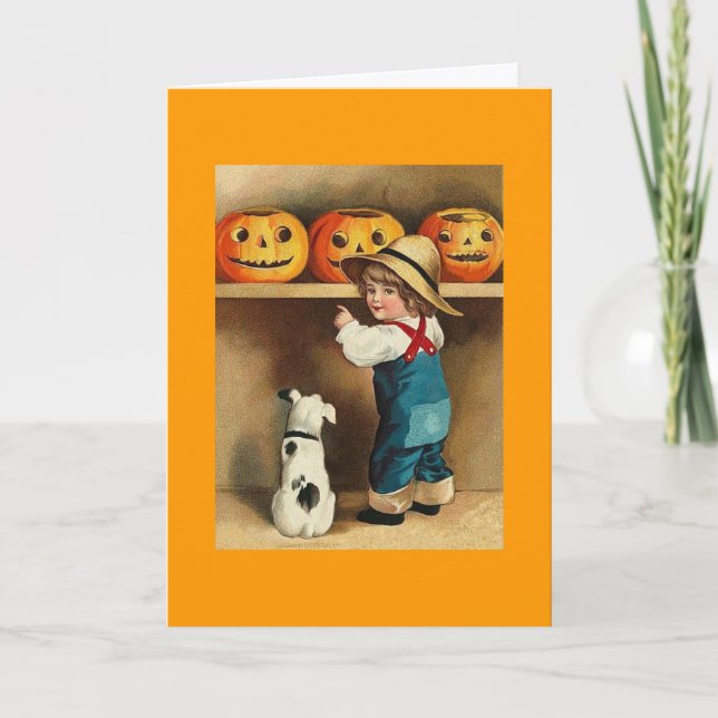 Vintage Halloween Kort (Framsida)