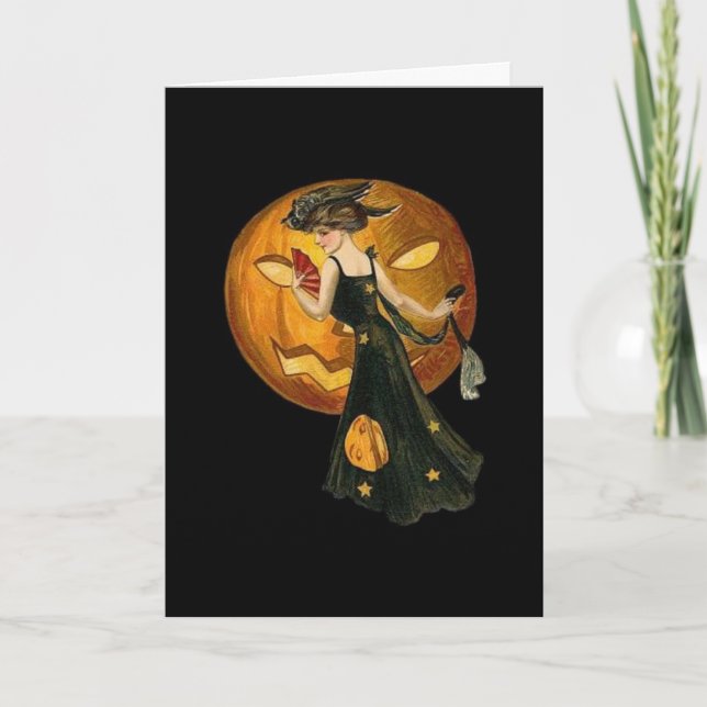 Vintage Halloween Kort (Framsida)