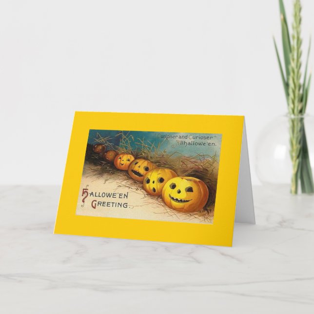 Vintage Halloween Kort (Framsida)