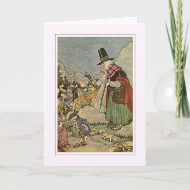 Vintage Halloween Kort (Framsida)