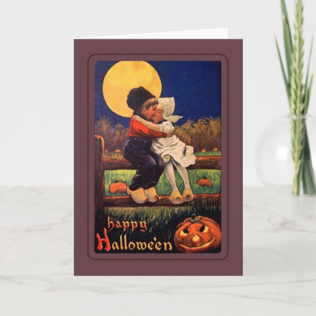 Vintage Halloween Kort (Framsida)