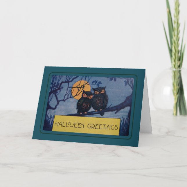 Vintage Halloween Kort (Framsida)