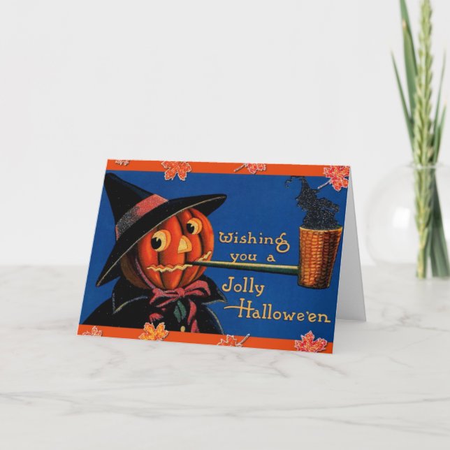 Vintage Halloween Kort (Framsida)