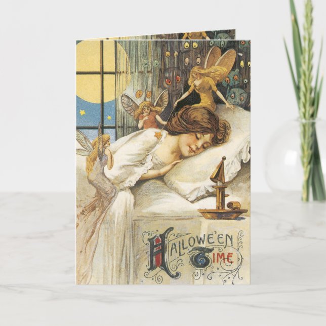 Vintage Halloween-kort Kort (Framsida)