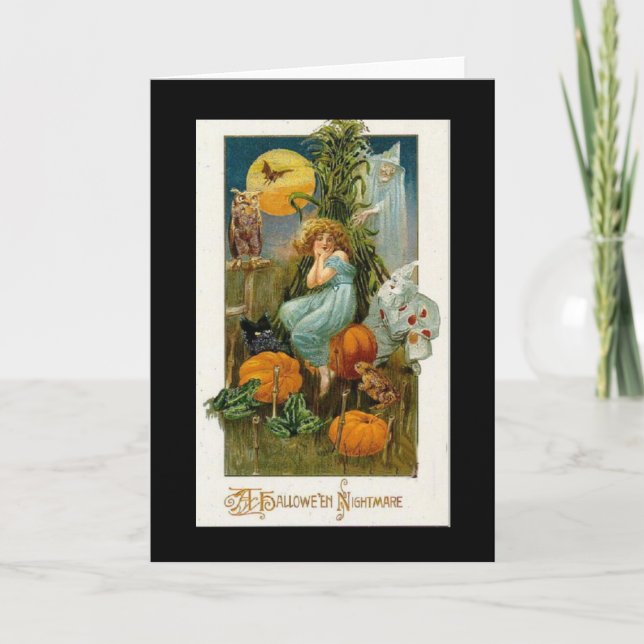 Vintage Halloween-kort Kort (Framsida)