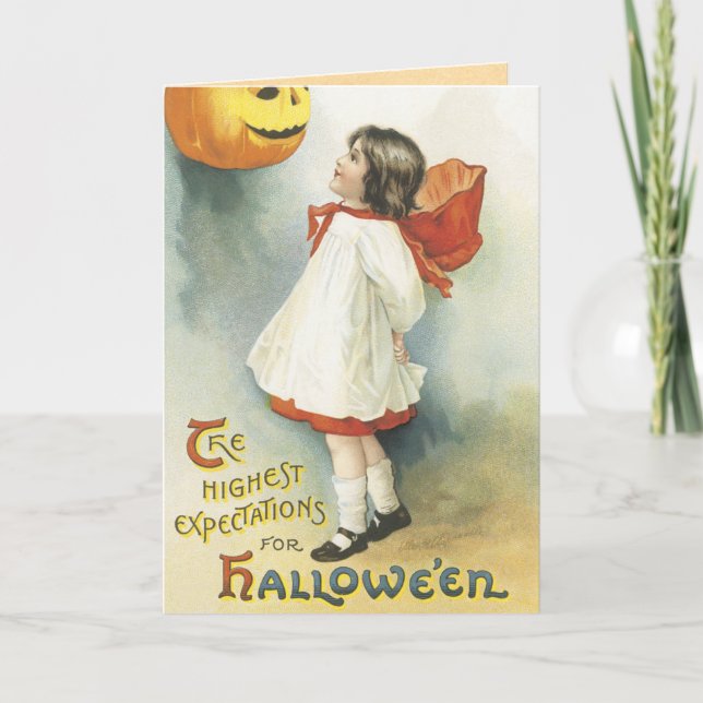 Vintage Halloween-kort Kort (Framsida)