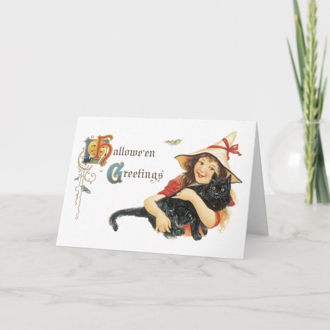 Vintage Halloween-kort Kort (Framsida)