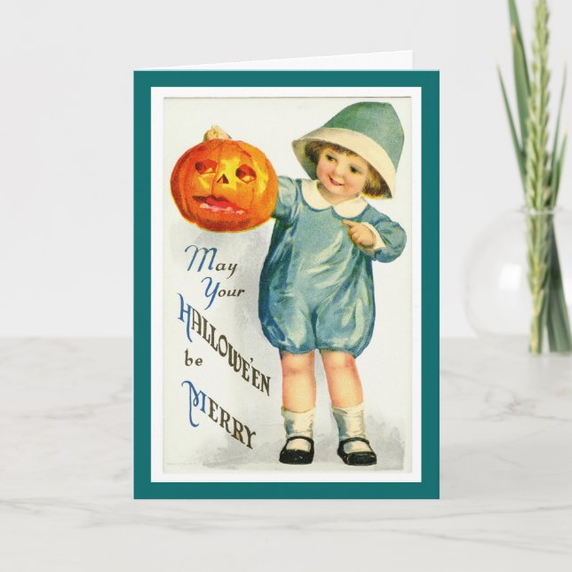 Vintage Halloween-kort Kort (Framsida)