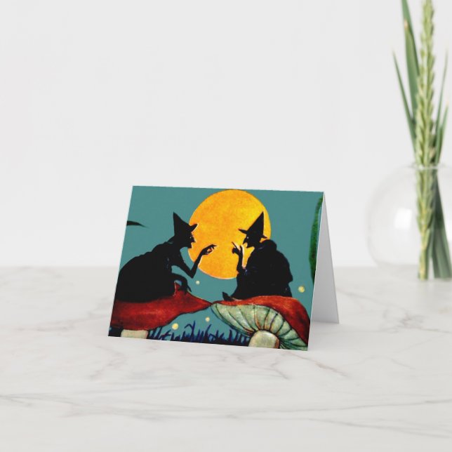 Vintage Halloween-kort Kort (Framsida)