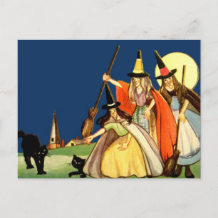 Vintage Halloween-kort Vykort