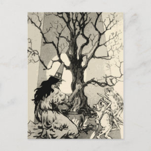 Vintage Halloween-kort Vykort