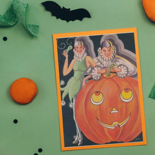 Vintage Halloween-kostymfest Kort (Skapare uppladdad)