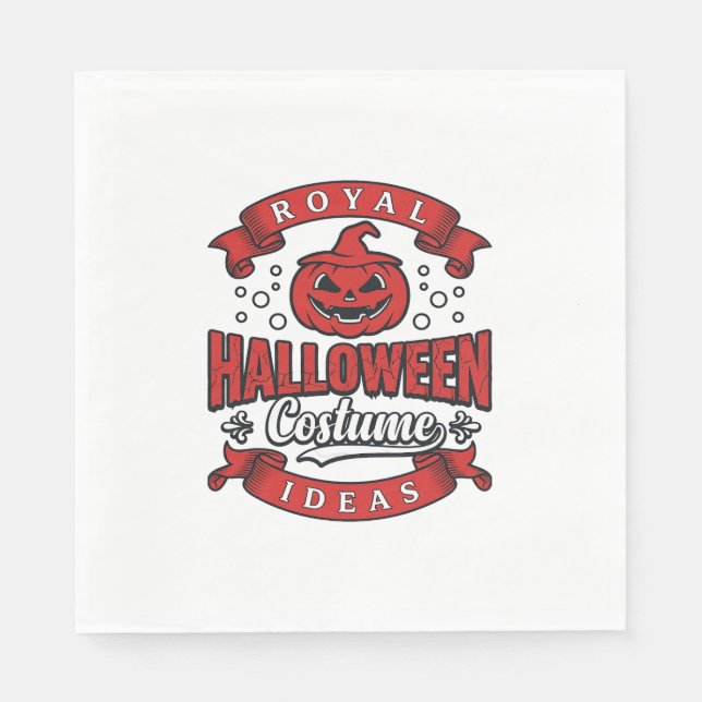 Vintage Halloween-kostymidéer Vector Design_1 Pappersservett (Framsidan)