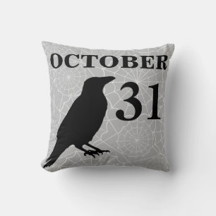 Vintage Halloween-kråkans kudde