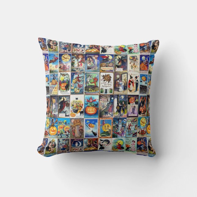 Vintage Halloween Kudde (Framsida)