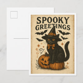 Vintage Halloween Kusliga Hälsningar Vykort