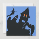 Vintage Halloween, läskigt spökhus och häxa Inbjudningar