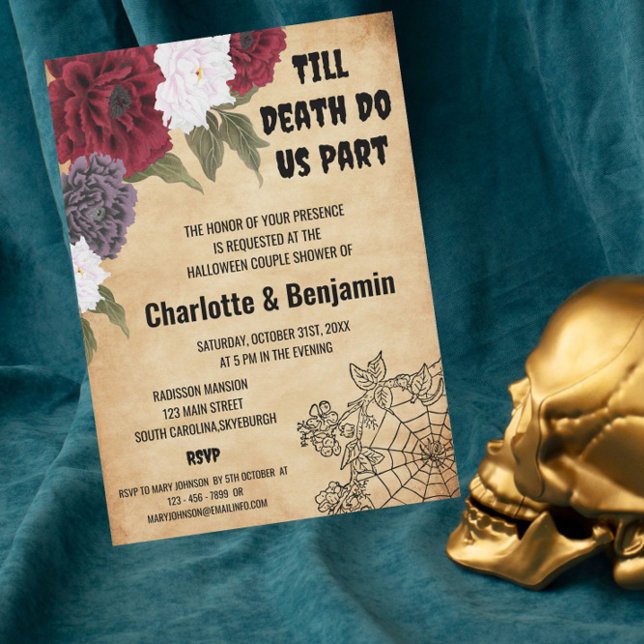 Vintage Halloween lite Shower Bröllop Inbjudningar (Skapare uppladdad)