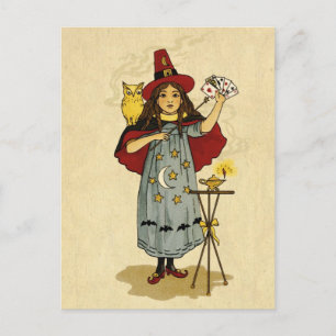 Vintage Halloween Magic Vykort