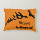 Vintage Halloween med en svärm av fladdermöss Prydnadskudde