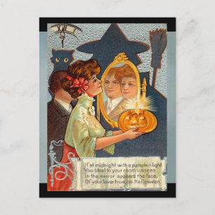 Vintage Halloween Myths Vykort