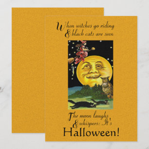 Vintage Halloween när vittnen rider Kort