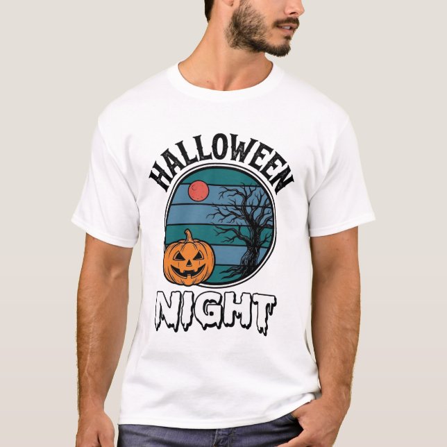 Vintage Halloween Natt Pumpa Tröja Design_ (Framsida)