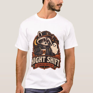 Vintage Halloween Nattjänst Tvättbjörn Går igen T Shirt