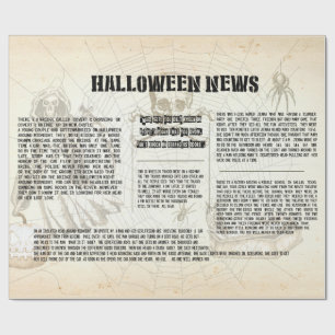 Vintage Halloween Newspaper Presentpapper