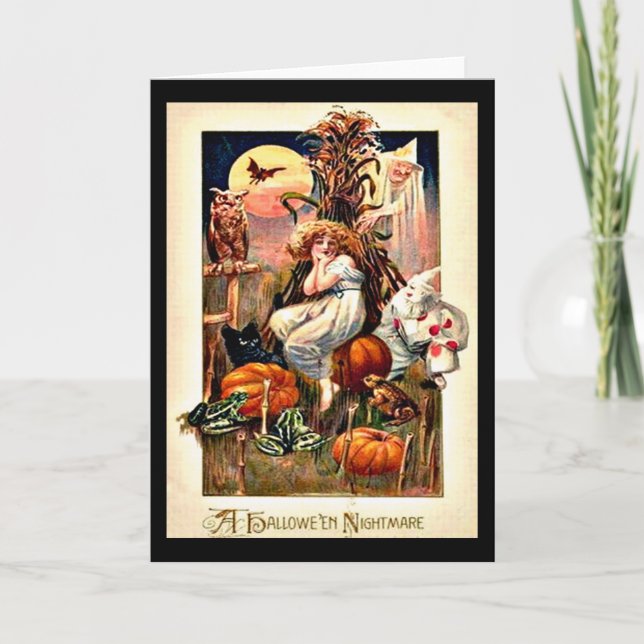 Vintage Halloween Nightmare Kort (Framsida)