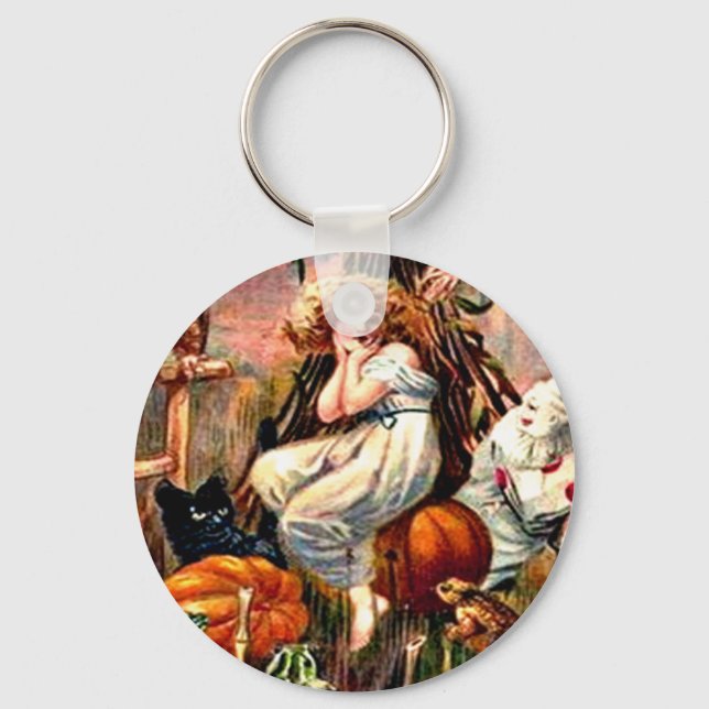 Vintage Halloween Nightmare Nyckelring (Framsida)
