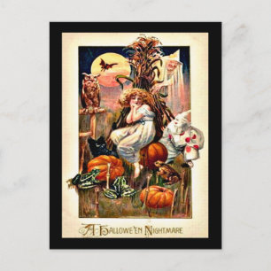 Vintage Halloween Nightmare Vykort