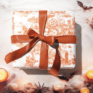 Vintage Halloween Orange julpresentpapper  Presentpapper