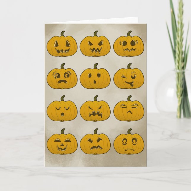 Vintage Halloween-påfyllnadskort Kort (Framsida)