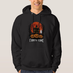 Vintage Halloween Party Time Ghost Pumpkin Shirt_1 Hoodie