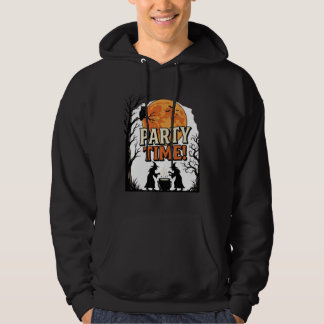 Vintage Halloween Party Time Witch Cauldron Shirt_ Hoodie