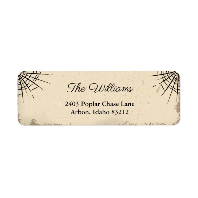 Vintage Halloween Personlig Returadress Etikett (Framsidan)