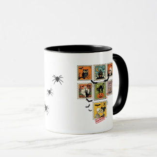 Vintage Halloween Postage Frimärke-samling Mugg