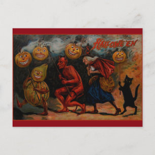 Vintage Halloween Postcard, Raphael Tuck 1909 Vykort