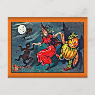 Vintage Halloween Postcard, Raphael Tuck c. 1900 Vykort