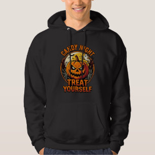 Vintage Halloween-pumpa Behandla dig själv-skjorta Hoodie