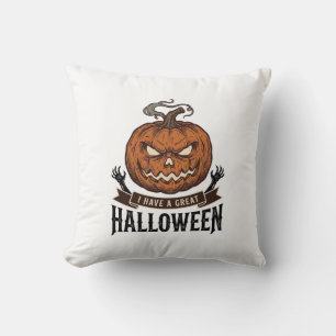Vintage Halloween-pumpa gotisk t-shirt design_1 Kudde