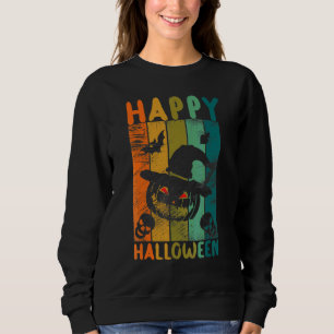 Vintage Halloween-pumpa Jack O Lantern Kuslig Fa T Shirt