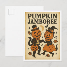 Vintage Halloween-pumpafest Vykort