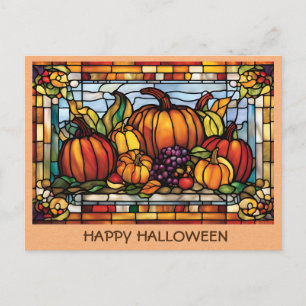 Vintage Halloween Pumpkin Fall Autumn Harvest Vykort