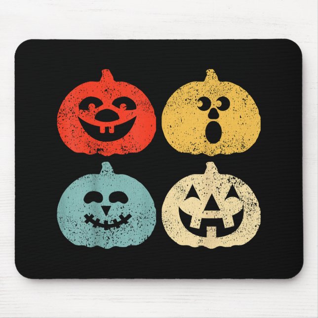 Vintage Halloween Pumpkin Funny Retro Gift Musmatta (Framsidan)