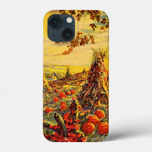 Vintage Halloween Pumpkin Patch med Haystacks