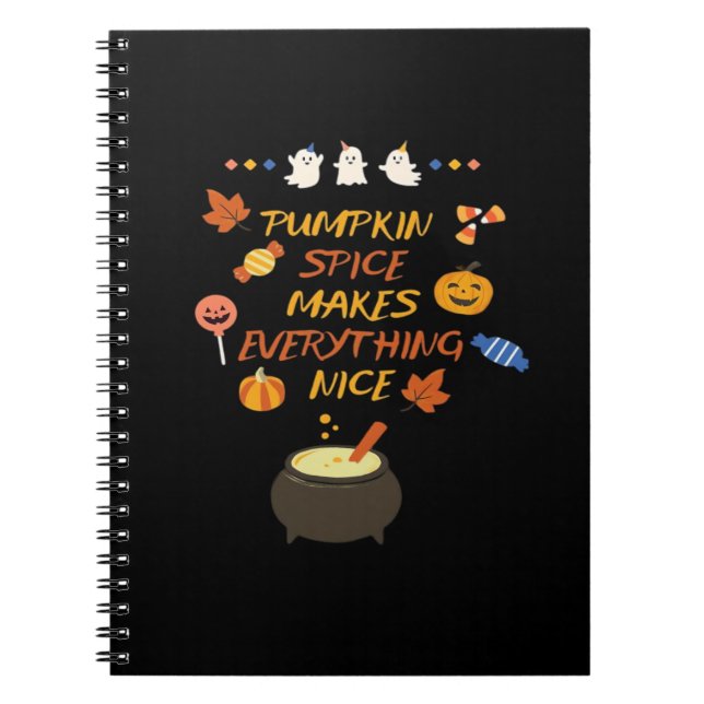 Vintage Halloween Pumpkin Quotes Classic Anteckningsbok (Framsidan)