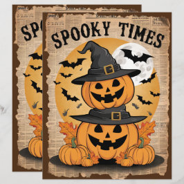Vintage Halloween Pumpkin Scrapbook Papper
