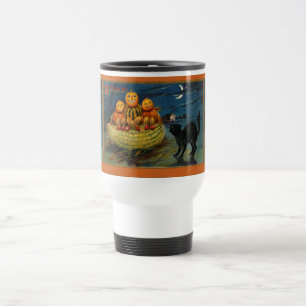 Vintage Halloween Pumpkins Black Cat Resemugg